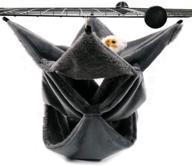 🐾 cozy plush 3 tier small animal hammock bed for ferrets, rats, sugar gliders, squirrels, chinchillas - warm hanging cage bed hideout nap sack logo