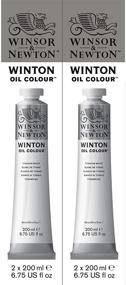 img 1 attached to High-Quality Winsor & Newton Winton Oil Color Paint - Twin Pack of 200ml Tubes, Titanium White