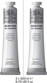 img 2 attached to High-Quality Winsor & Newton Winton Oil Color Paint - Twin Pack of 200ml Tubes, Titanium White