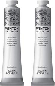 img 3 attached to High-Quality Winsor & Newton Winton Oil Color Paint - Twin Pack of 200ml Tubes, Titanium White