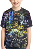 nights freddy printed sleeve t shirt logo