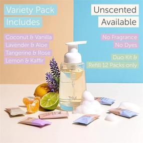 img 1 attached to 🧼 Tirtyl Smart Soap Refills Sampler Pack - Foaming Hand Soap Tablet 4 Pack - Non-toxic & Moisturizing - Variety Fragrance Pack - Compostable Packaging - 32 fl oz Total (4x 8 fl oz Bottles of Soap)