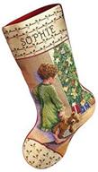 🎄 janlynn christmas morning stocking cross stitch kit 015-0238 - 18" x 10", white logo