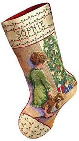 img 2 attached to 🎄 Janlynn Christmas Morning Stocking Cross Stitch Kit 015-0238 - 18" x 10", White