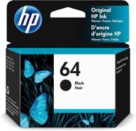 💡 original hp 64 black ink cartridge - compatible with hp envy photo 6200, 7100, 7800 series – instant ink eligible – n9j90an logo