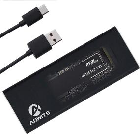 img 4 attached to 💻 Адаптер ADWITS USB 3.1 Gen2 10Gbps Type-C к NVMe M.2 высокой производительности PCIe SSD: совместим с Samsung, WD ADATA, DREVO M.2 NVMe SSD - Черный