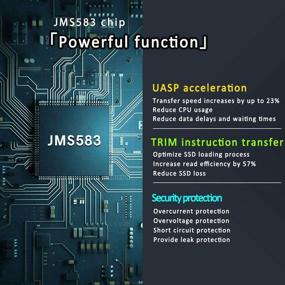 img 2 attached to 💻 Адаптер ADWITS USB 3.1 Gen2 10Gbps Type-C к NVMe M.2 высокой производительности PCIe SSD: совместим с Samsung, WD ADATA, DREVO M.2 NVMe SSD - Черный