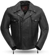 🧥 premium leather motorcycle jacket for men - mastermind logo