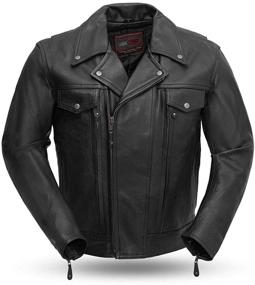 img 4 attached to 🧥 Premium Leather Motorcycle Jacket for Men - Mastermind