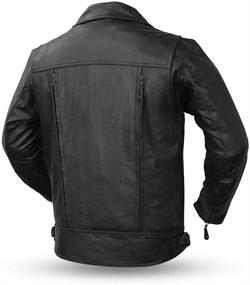 img 3 attached to 🧥 Premium Leather Motorcycle Jacket for Men - Mastermind