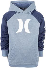 img 3 attached to 👕 Boys' Heather Pullover Hoodie in Hurley Little - Fashionable Hoodies & Sweatshirts