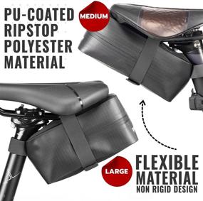 img 2 attached to 🚴 Premium Bicycle Saddle Bag by PRO BIKE TOOL - Strapping-On Under Seat Cycling Bag for Road or Mountain Bikes - Available in Medium or Large Size