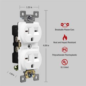 img 3 attached to 🔌 Enerlites White Duplex Receptacle 62081W - Enhanced SEO