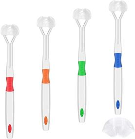 img 4 attached to 🦷 4-Pack 3-Sided Autism Toothbrushes - Soft Wrap-Around Training Toothbrushes, Efficient Time-Savers for Kids, Comprehensive Teeth and Gum-Care, Gentle Clean, Complete Coverage, 4 Vibrant Colors