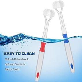 img 2 attached to 🦷 4-Pack 3-Sided Autism Toothbrushes - Soft Wrap-Around Training Toothbrushes, Efficient Time-Savers for Kids, Comprehensive Teeth and Gum-Care, Gentle Clean, Complete Coverage, 4 Vibrant Colors