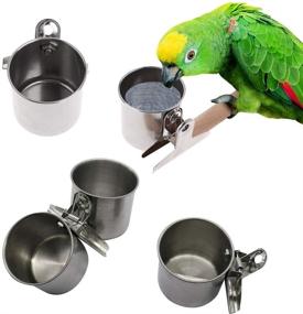 img 1 attached to RRQG Stainless Birdcage Parakeet Accessories