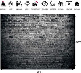 img 1 attached to 📸 Captivating LTLYH 7x5ft Black Brick Wall Backdrop: A Perfect Photography Props for Birthday Party, Room Decoration, and Stunning Photo Background!