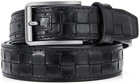 img 4 attached to Leather Causal Durable Buckle Cowhide Men's Accessories in Belts