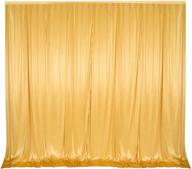 📷 gold polyester photography backdrop drapes curtains - sweeteasy 10 ft x 10 ft, ideal for wedding, baby shower, birthday, home party and more! logo