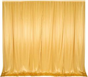 img 4 attached to 📷 Gold Polyester Photography Backdrop Drapes Curtains - SweetEasy 10 ft x 10 ft, Ideal for Wedding, Baby Shower, Birthday, Home Party and More!