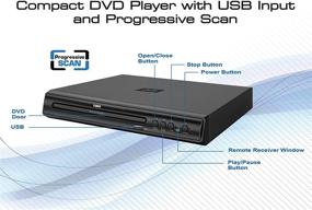 img 1 attached to 📀 Naxa Electronics ND-856P Black 2-Channel Progressive Scan DVD Player with USB Input, High Resolution