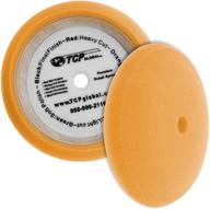 🧡 premium 8" orange foam buffing pad - coarse cut polish hook & loop | standard grade cutting pad logo