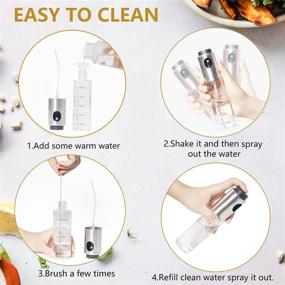 img 1 attached to 2 Pack 100ml Glass Oil Sprayer for Cooking | Lauon Olive Oil Dispenser 🍽️ for Air Fryer | Multi-Use Olive Oil Sprayer Bottle for Salad, BBQ, Baking, Roasting, and Grilling