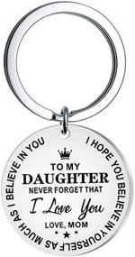 img 2 attached to Hibetek Daughter Son Gifts: The Perfect Family Keychain for My Daughter