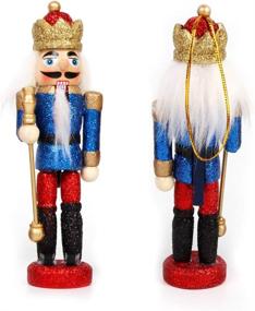 img 1 attached to OurWarm Glittery Nutcracker Ornaments – Set of 6, Christmas Decorations for Xmas Tree and Tables, Nutcracker Figures with Opening Mouths