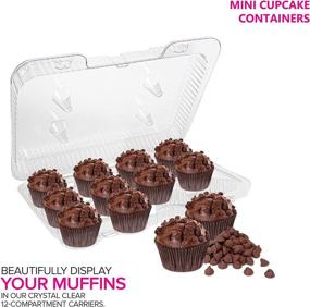 img 1 attached to 🧁 Convenient Mini Cupcake Containers - 12-Compartment Storage Solution