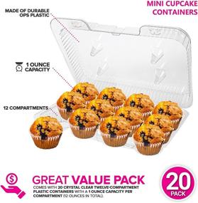 img 3 attached to 🧁 Convenient Mini Cupcake Containers - 12-Compartment Storage Solution