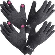 🧤 2 pairs compression arthritis gloves - full finger support and warmth for hands, finger joints - relieve pain from rheumatoid, osteoarthritis, rsi - women men (medium, 2 pairs) logo