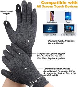 img 3 attached to 🧤 2 Pairs Compression Arthritis Gloves - Full Finger Support and Warmth for Hands, Finger Joints - Relieve Pain from Rheumatoid, Osteoarthritis, RSI - Women Men (Medium, 2 Pairs)