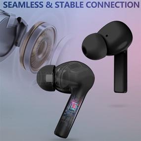 img 3 attached to Powerful Bass and High-Fidelity Sound: Wireless Bluetooth Earbuds with 30H Playtime, IPX7 Waterproof Sports Headphones