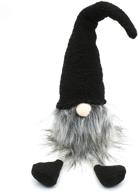 🎅 itomte handmade swedish gnome - 18 inches - nordic figurine, yule santa nisse, scandinavian tomte - plush elf toy for home decor and winter table ornament - christmas decorations and holiday presents - black logo