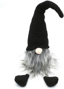 img 4 attached to 🎅 ITOMTE Handmade Swedish Gnome - 18 Inches - Nordic Figurine, Yule Santa Nisse, Scandinavian Tomte - Plush Elf Toy for Home Decor and Winter Table Ornament - Christmas Decorations and Holiday Presents - Black