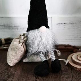 img 1 attached to 🎅 ITOMTE Handmade Swedish Gnome - 18 Inches - Nordic Figurine, Yule Santa Nisse, Scandinavian Tomte - Plush Elf Toy for Home Decor and Winter Table Ornament - Christmas Decorations and Holiday Presents - Black
