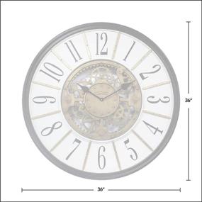 img 1 attached to FirsTime & Co. Brass Montevello Farmhouse Gears Clock - American Crafted, Satin Black Finish - 36 x 2 x 36 inches