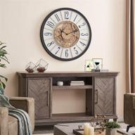 firstime & co. brass montevello farmhouse gears clock - american crafted, satin black finish - 36 x 2 x 36 inches logo