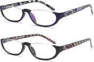 enhance reading comfort with eyeurl computer reading-glasses half moon for women-2 pack: blue light blocking, clear vision, anti-glare, convenient eyewear logo