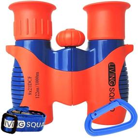 img 4 attached to 🔴 Kid-Friendly Red Binoculars: 8x21, Shockproof, High Resolution Optics for Bird Watching, Stargazing, Hunting, Hiking, and Spy Games, Ages 3-12