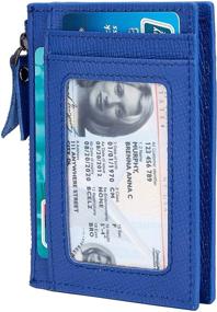 img 4 attached to 👜 ANBENEED Genuine SFSZ Blue Women's Blocking Handbags & Wallets Wristlet Combo