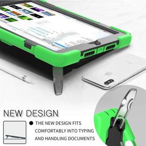 img 2 attached to ZenRich iPad 10.2 Case, iPad 9th/8th/7th Generation with Screen Protector Pencil Holder Kickstand Hand Strap and Shoulder Strap, Green - iPad 10.2 inch 2021/2020/2019 Released