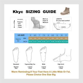 img 3 attached to 👢 Kkyc Women's Outdoor Non Slip Casual Hiking Boots