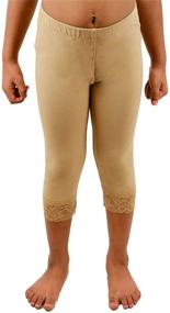 img 3 attached to Vivians Fashions Capri Leggings Cotton Girls' Clothing