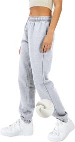 img 2 attached to High Waisted Joggers Pants for Women - AUTOMET Winter Baggy Fleece Sweatpants with Pockets, Perfect for Athleisure and Lounge Leggings