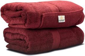 img 3 attached to 🛀 Zenith Oversized Bath Sheets Set - Extra Large 40X70 Inch Bath Towel, 600 GSM, Luxurious Bath Sheets, 100% Cotton