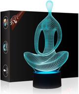 🧘 meditation 3d illusion lamp night light with remote control - perfect christmas gift for yoga and meditation enthusiasts логотип