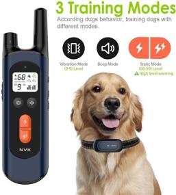 img 3 attached to 🐶 NVR Shock Collars for Dogs with Remote – Rechargeable Training Collar: Beep, Vibration, Shock, Waterproof, 1600Ft Range, Adjustable Levels