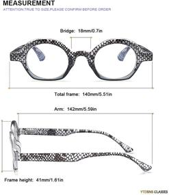 img 1 attached to Set of 2 Round Reading Glasses for Women and Men with Spring Hinge - Blue Light Blocking Readers